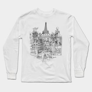 Paris (B&W) Long Sleeve T-Shirt